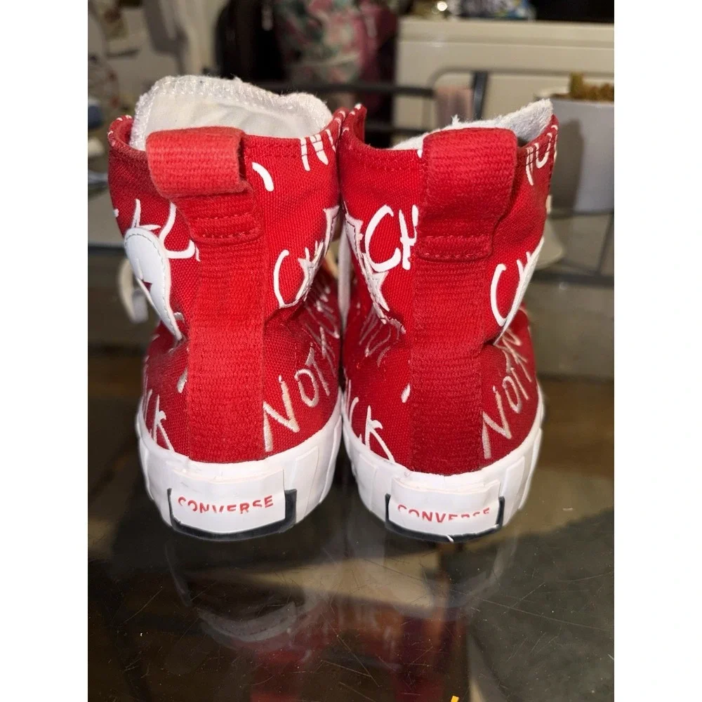 Converse UNT1TL3D High Not A Chuck Boys Size 4 Red Athletic Shoes Sneakers